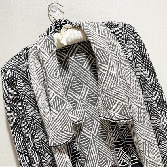 🍀LUCKY BRAND Aztec Intarsia Open Front Cardigan - Picture 3 of 7